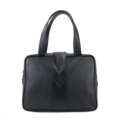 Yves Saint Laurent YSL logo Handbag Boston bag Black Vintage Old ruwjug