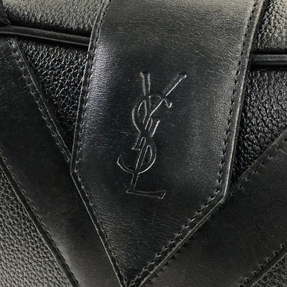 Yves Saint Laurent YSL logo Handbag Boston bag Black Vintage Old ruwjug