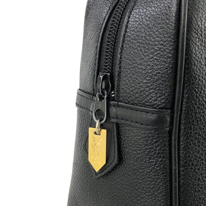 Yves Saint Laurent YSL logo Handbag Boston bag Black Vintage Old ruwjug