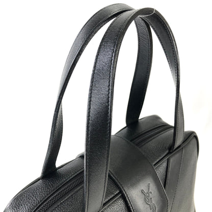 Yves Saint Laurent YSL logo Handbag Boston bag Black Vintage Old ruwjug