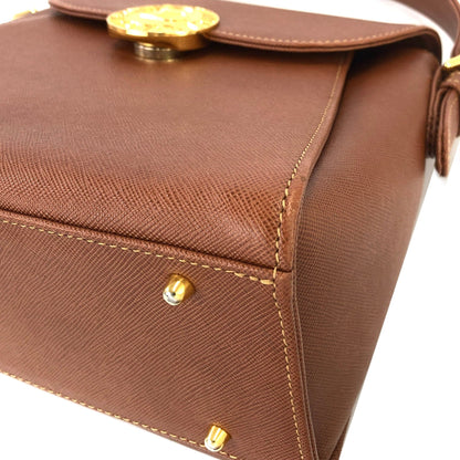 VALENTINO GARAVANI Logo Handbag Shoulder bag Brown Vintage Old cidenm