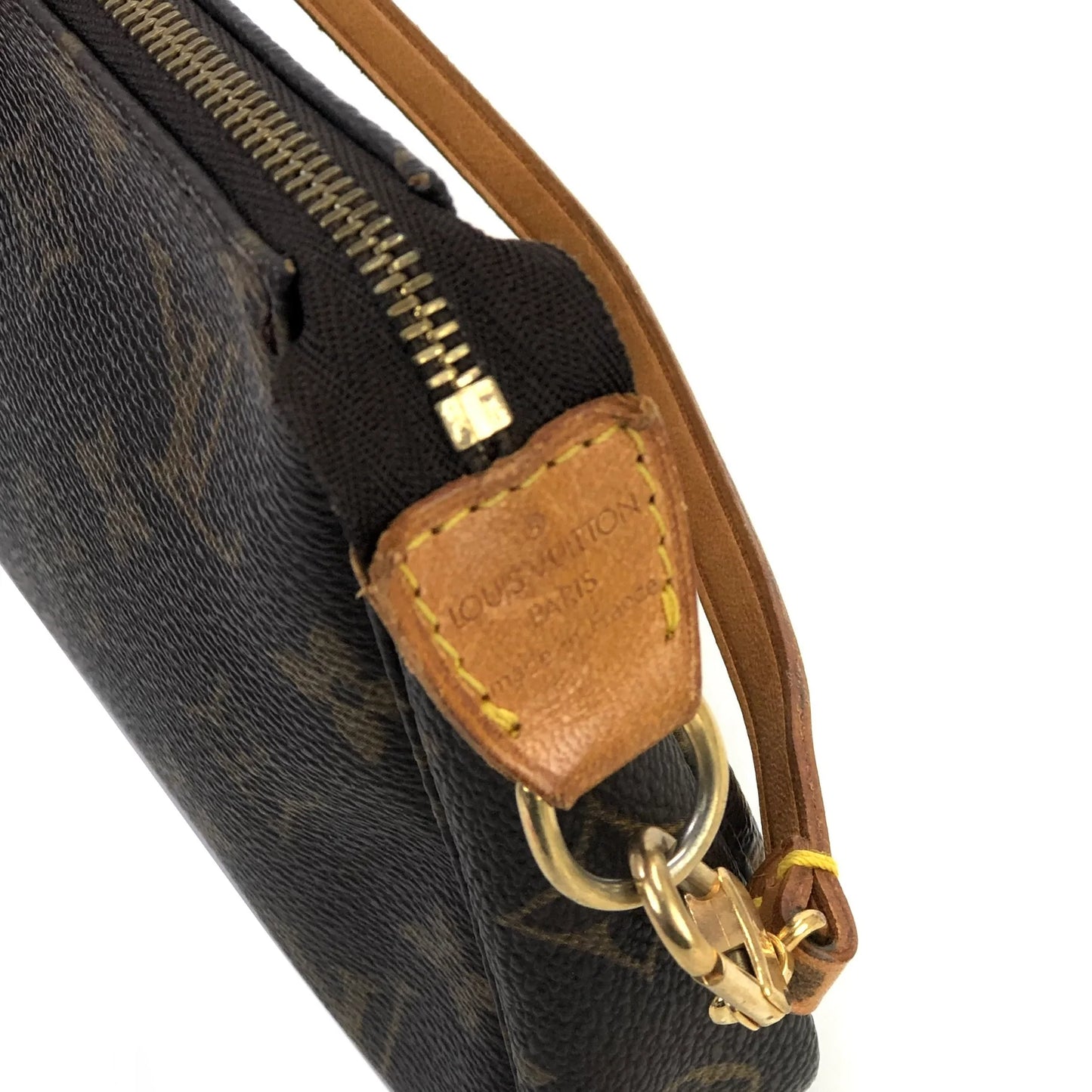 LOUIS VUITTON Monogram accessoire M51980 Small Handbag Brown Vintage Old 3t7wpy