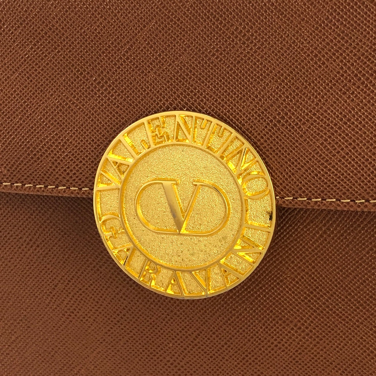 VALENTINO GARAVANI Logo Handbag Shoulder bag Brown Vintage Old cidenm