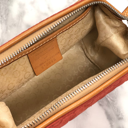 CELINE C Macadam 絨面革鏈條迷你手提包 紅色舊款 CELINE Vintage 28tdkd