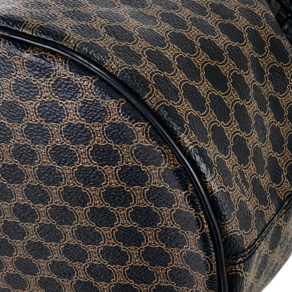 CELINE Macadam Drawstring Shoulderbag Black Vintage Old CELINE 4hshiw