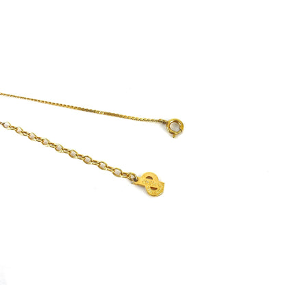 Christian Dior CD logo Stone Necklace Gold Accessory Vintage Old vij63f