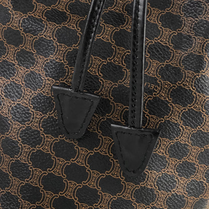 CELINE Macadam Drawstring Shoulderbag Black Vintage Old CELINE 4hshiw