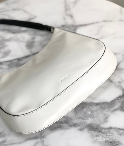 PRADA Logo Hobobag Handbag White Vintage Old 68xah5