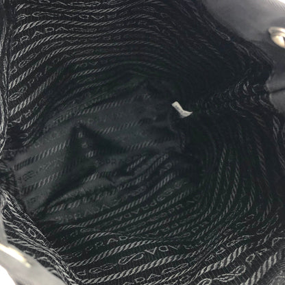 PRADA Emblem logo Drawstring Nylon Mini Handbag Black Vintage Old vnwufp