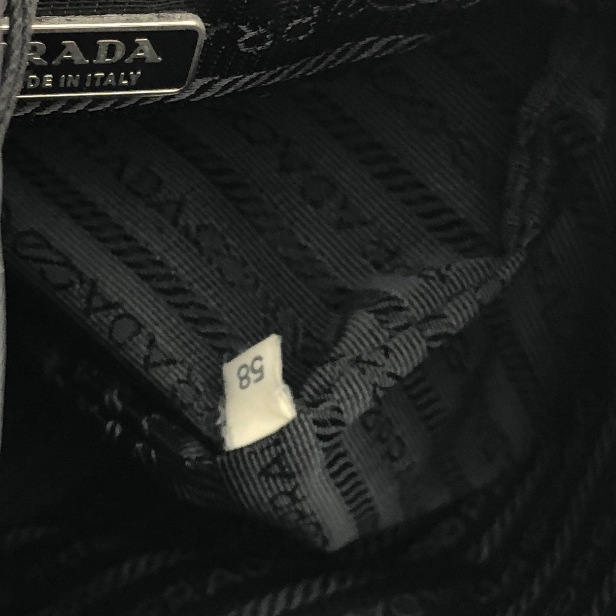 PRADA Emblem logo Drawstring Nylon Mini Handbag Black Vintage Old vnwufp