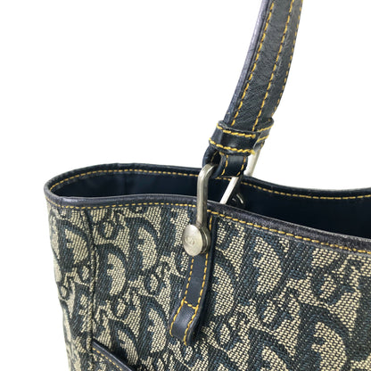 Christian Dior Trotter Jaguar Tote Bag Navy vintage Old rc5wxj