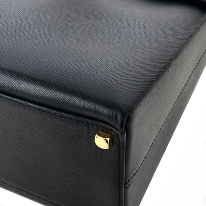 Salvatore Ferragamo Gancini 壓花皮革 2way 肩包 Bandbag 黑色 復古 舊 jbv5dw