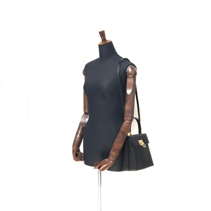 Salvatore Ferragamo Gancini 壓花皮革 2way 肩包 Bandbag 黑色 復古 舊 jbv5dw