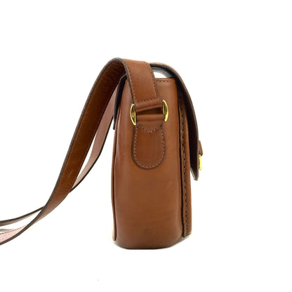 GUCCI horsebit leather shoulder bag brown vintage old Gucci e3fjsr