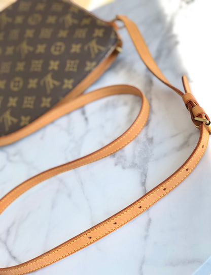 LOUIS VUITTON Monogram M51290 Drouot shoulder bag Brown vintage Old 48wbd2