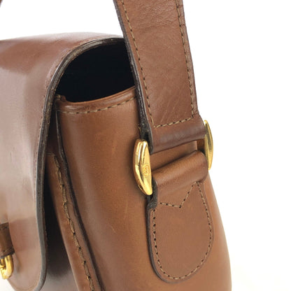 GUCCI horsebit leather shoulder bag brown vintage old Gucci e3fjsr