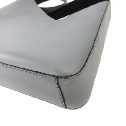 PRADA Leather Asymmetry Shoulder bag Gray Vintage Old axd7ri