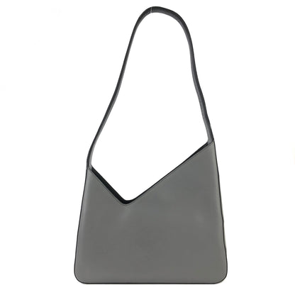 PRADA Leather Asymmetry Shoulder bag Gray Vintage Old axd7ri