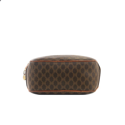 CELINE Blason Macadam Round Shoulder bag Brown Vintage Old Celine udut4d