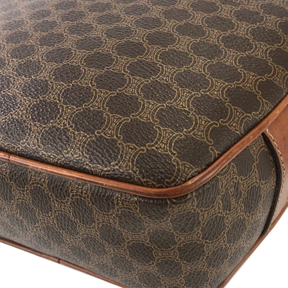 CELINE Blason Macadam Round Shoulder bag Brown Vintage Old Celine udut4d