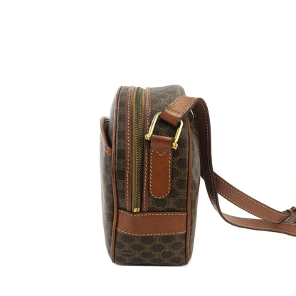 CELINE Blason Macadam Round Shoulder bag Brown Vintage Old Celine udut4d