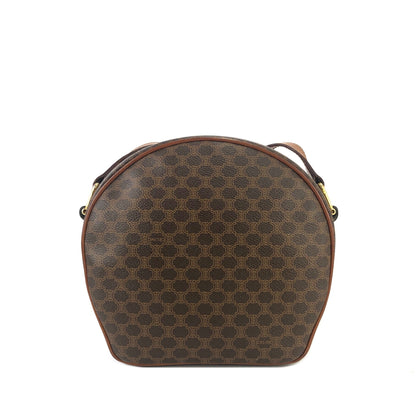 CELINE Blason Macadam Round Shoulder bag Brown Vintage Old Celine udut4d