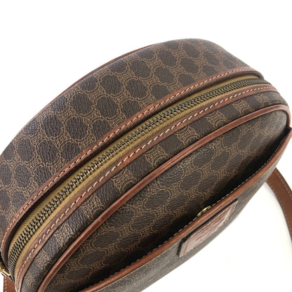CELINE Blason Macadam Round Shoulder bag Brown Vintage Old Celine udut4d