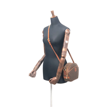 CELINE Blason Macadam Round Shoulder bag Brown Vintage Old Celine udut4d
