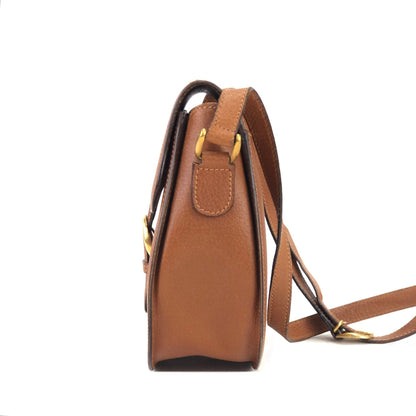 GUCCI Sherry line Buckle Round Crossbody Shoulder bag Brown Old Gucci vintage 8rt3yb