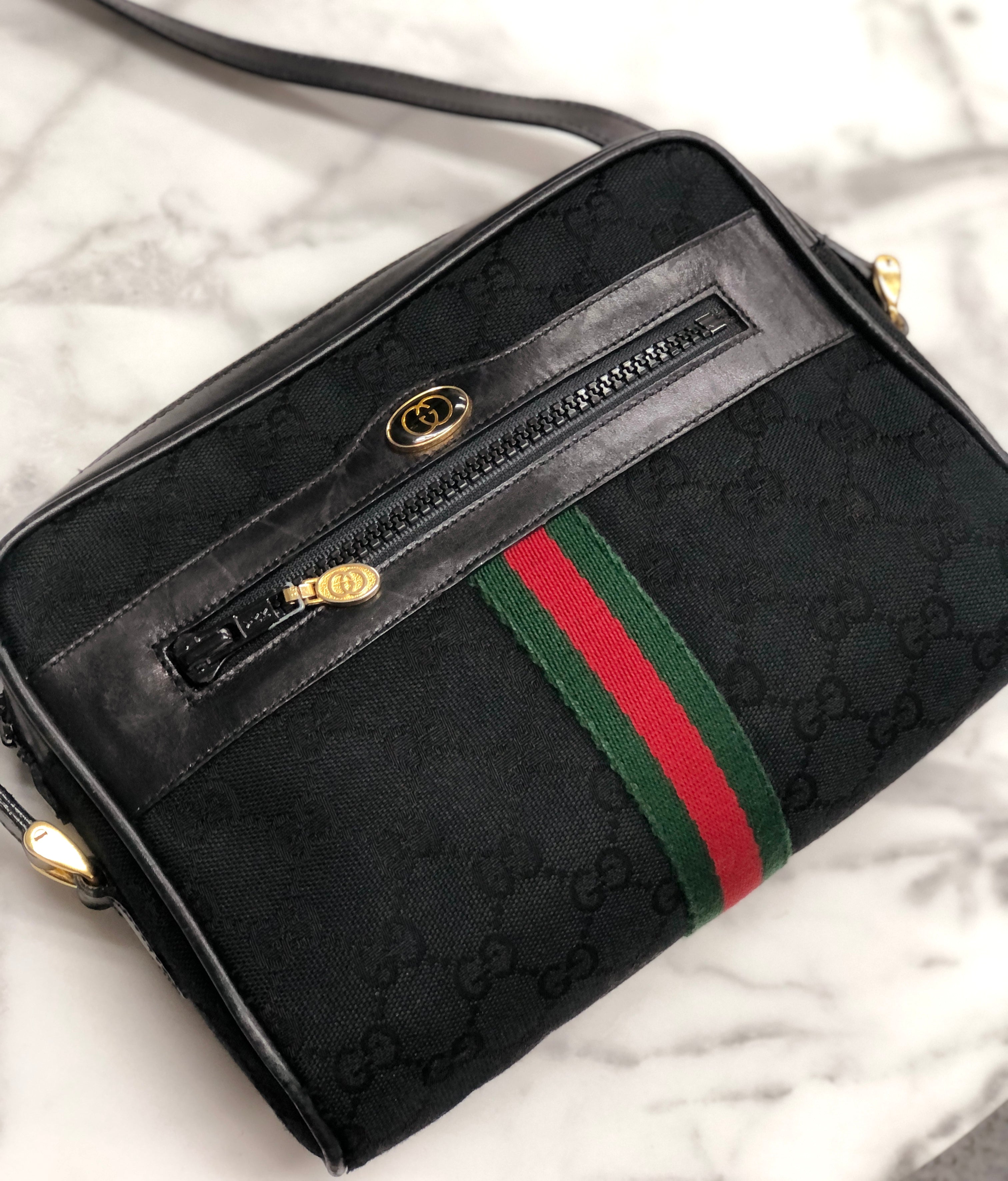 Gucci vintage sherry line best sale shoulder bag