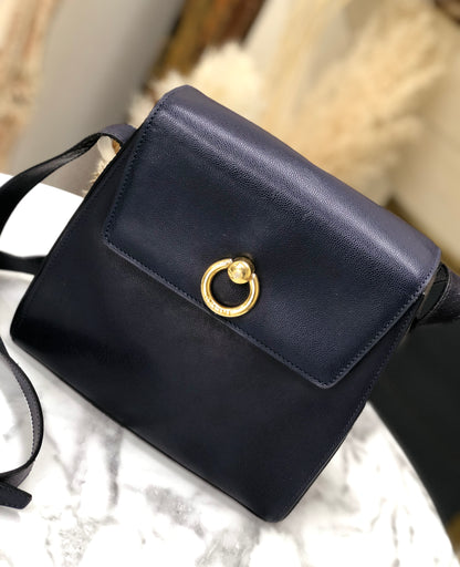 CELINE Gancini 斜背包 單肩包 海軍藍 復古 舊款 CELINE z5yg6k