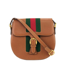 Load image into Gallery viewer, GUCCI Sherry line Buckle Round Crossbody Shoulder bag Brown Old Gucci vintage 8rt3yb
