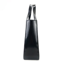 Load image into Gallery viewer, CELINE Cutout logo Patent leather Handbag Black Vintage Old Celine yie8jb
