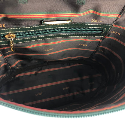 LOEWE Velazquez Handbag Vanitybag Green Vintage Old 3exasj