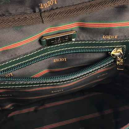 LOEWE Velazquez Handbag Vanitybag Green Vintage Old 3exasj