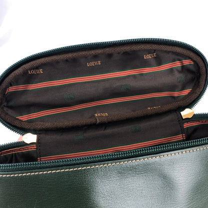 LOEWE Velazquez Handbag Vanitybag Green Vintage Old 3exasj