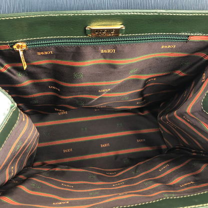 LOEWE Velazquez Totebag Shoulder bag Green Vintage Old nmvskx