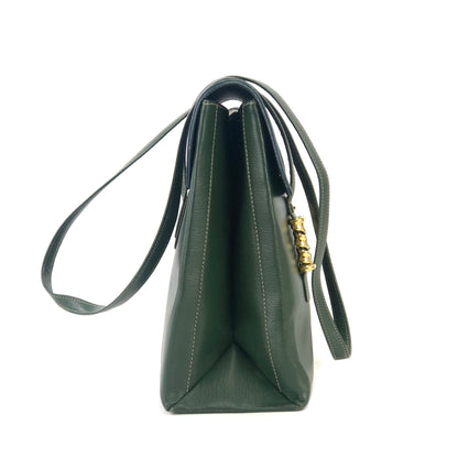 LOEWE Velazquez Totebag Shoulder bag Green Vintage Old nmvskx