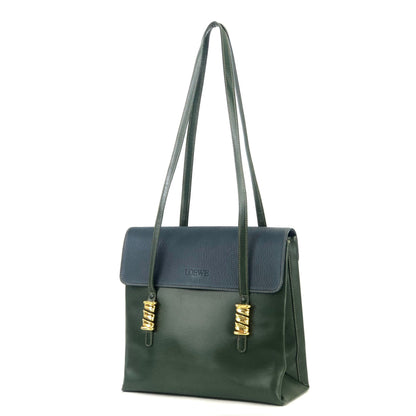 LOEWE Velazquez Totebag Shoulder bag Green Vintage Old nmvskx