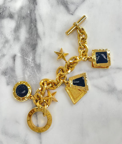 CELINE 鏈條式壁爐手鐲 金色 復古舊款 Celine ckuezv