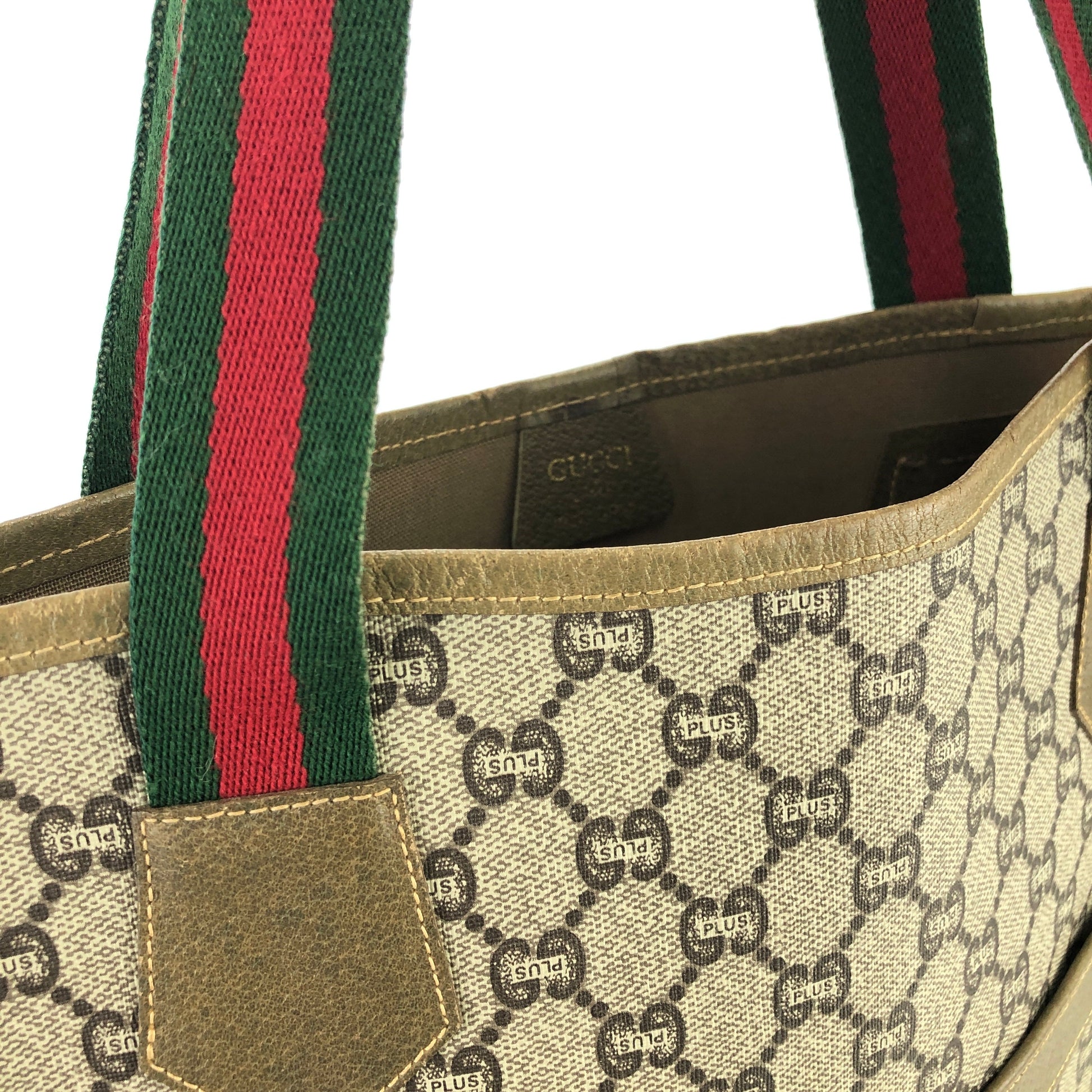 Gucci Plus Vintage Sherry Line Tote with Pouch - A World Of Goods