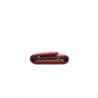 PRADA Triangle logo 6 Key holder Red Accessories Vintage Old ky7k2u