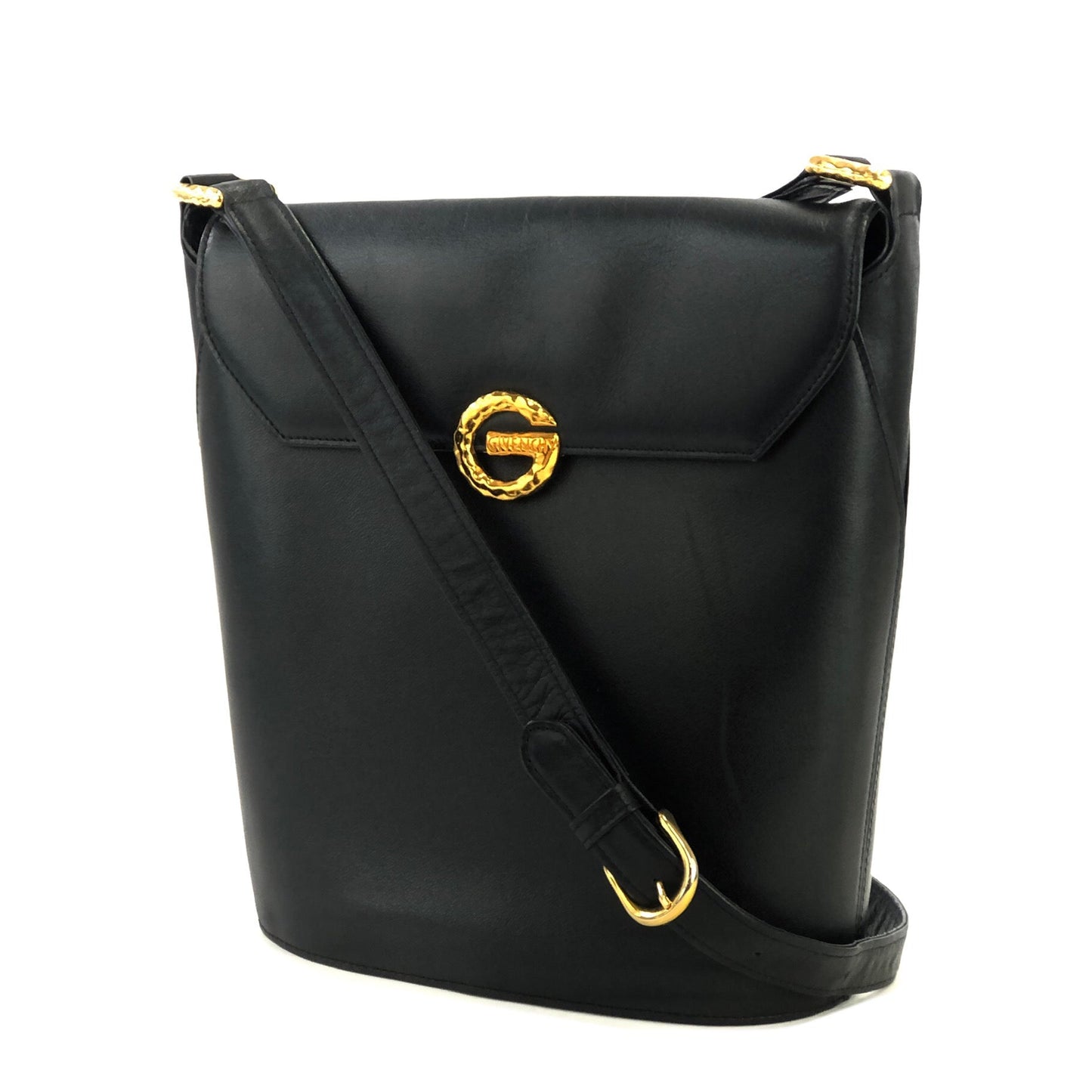 GIVENCHY G logo Bucket Shoulder bag Black Vintage Old tsdz4c