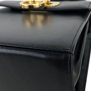 Salvatore Ferragamo Gancini leather mini bag 2WAY Kelly shoulder bag black vintage old ihyerb