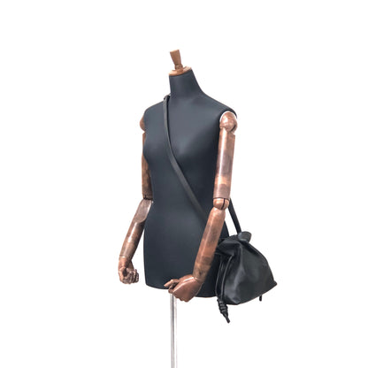 LOEWE Flamenco Knot Small Drawstring Shoulder bag Black 8v65a4