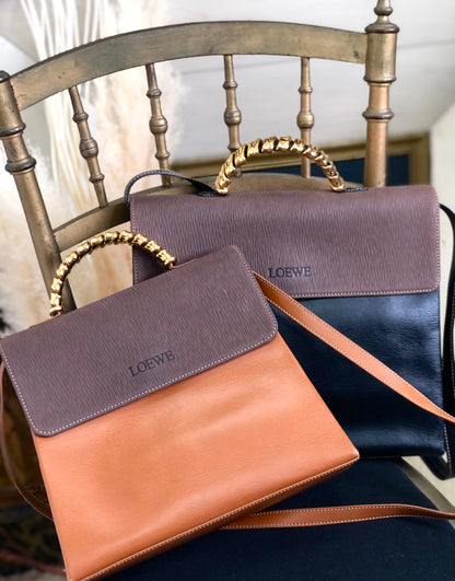 LOEWE Velazquez 2Way Totebag Shoulderbag Camel Vintage Old manixf