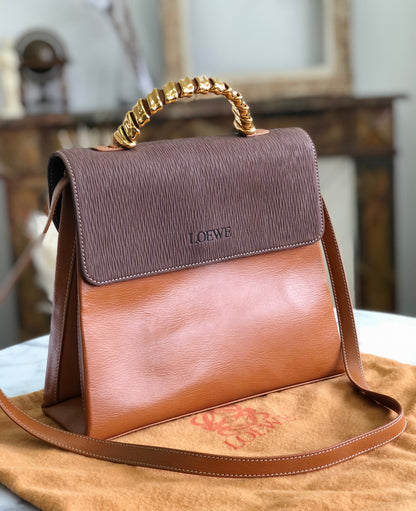 LOEWE Velazquez 2Way Totebag Shoulderbag Camel Vintage Old manixf