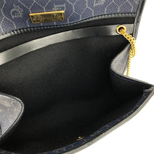 Load image into Gallery viewer, Christian Dior Logo Honeycomb Pattern Chain Crossbody Shoulderbag Navy Vintage Old pza5rt
