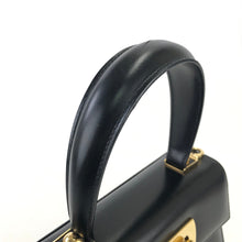 Load image into Gallery viewer, Salvatore Ferragamo Gancini leather mini bag 2WAY Kelly shoulder bag black vintage old ihyerb
