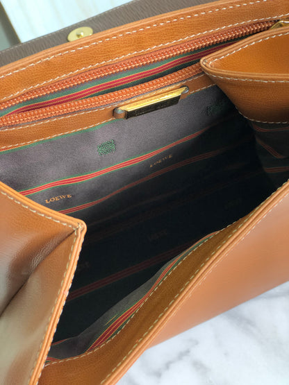 LOEWE Velazquez 2Way Totebag Shoulderbag Camel Vintage Old manixf